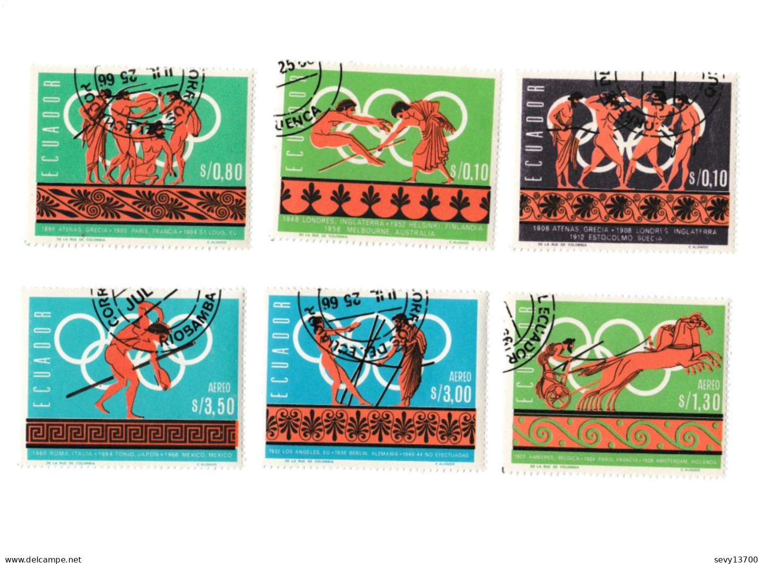 Equateur - Ecuador - Lot 18 Timbres - Année 1966 Et 1967 - Jeux Olympiques  Timbres Neufs Oblitérés - Ecuador