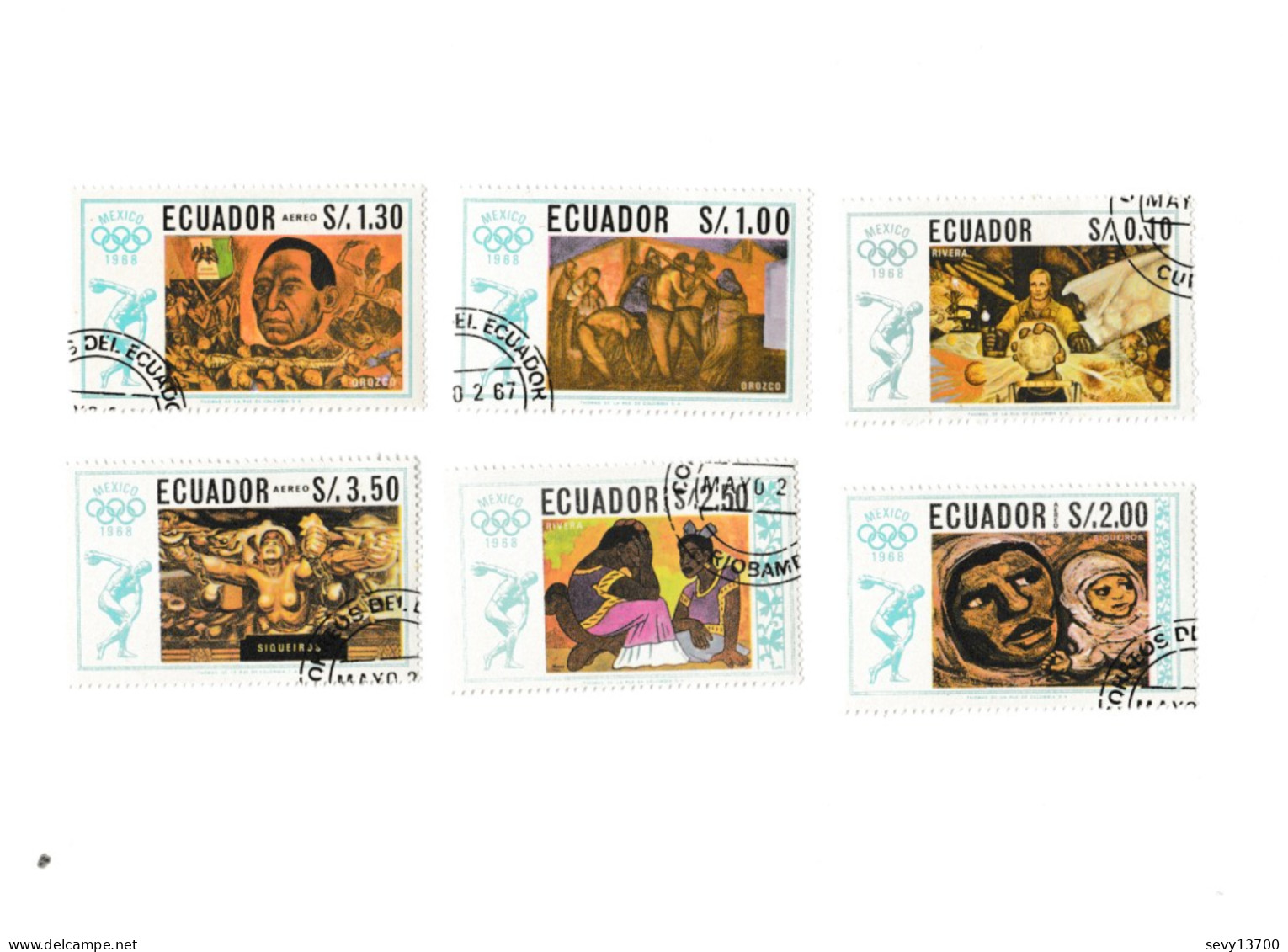 Equateur - Ecuador - Lot 18 Timbres - Année 1966 Et 1967 - Jeux Olympiques  Timbres Neufs Oblitérés - Ecuador