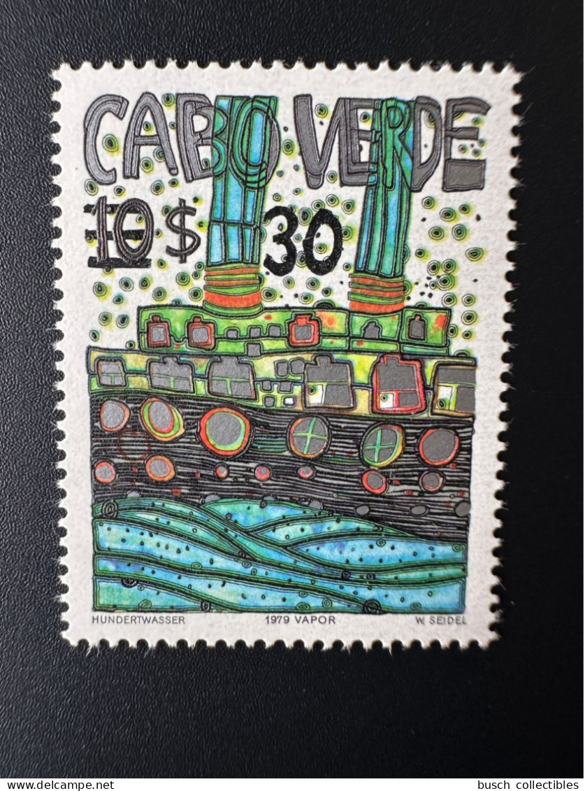 Cape Cabo Verde 1985 Mi. 496 Type II Friedensreich Hundertwasser Art Kunst Boat Schiff Bateau Ship Boot - Ships