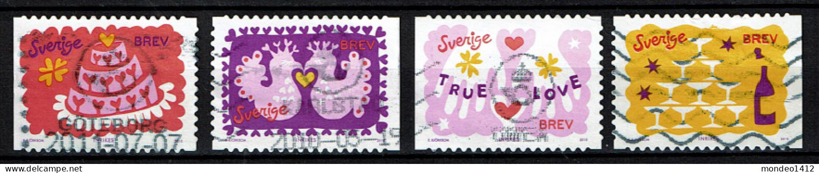 Sweden 2010 - Timbres De Messages – Fêtes Et événements - Used - Oblitérés
