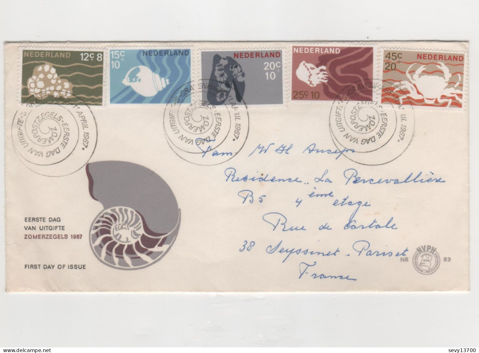 Pays Bas 2 Enveloppe 1er Jour De 1967 Europazegels Et 1er Jour Zomerzegelss - Postal History