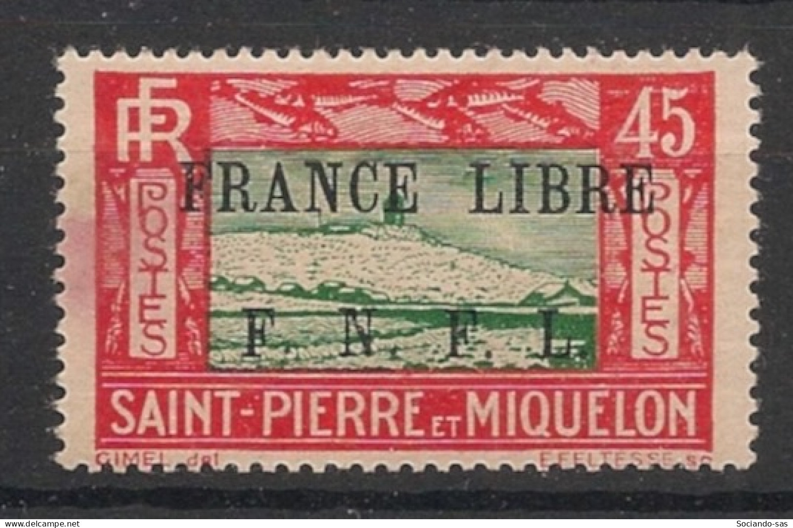 SPM - 1941-42 - N°YT. 238 - France Libre 45c Rouge - Neuf Luxe ** / MNH / Postfrisch - Unused Stamps