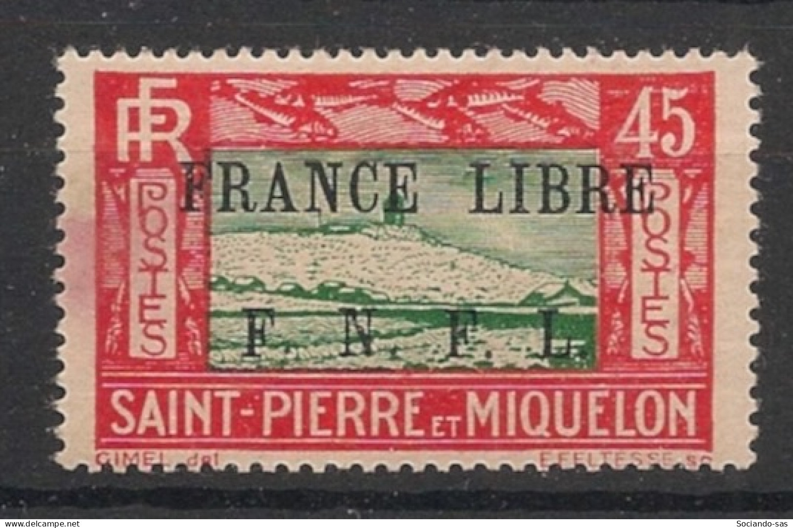 SPM - 1941-42 - N°YT. 238 - France Libre 45c Rouge - Neuf Luxe ** / MNH / Postfrisch - Ungebraucht