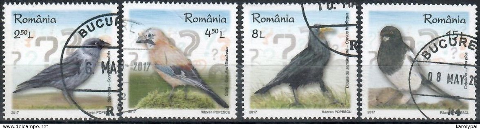 Romania, 2017, USED,    Smart Birds, Mi. Nr. 7176-9 - Used Stamps