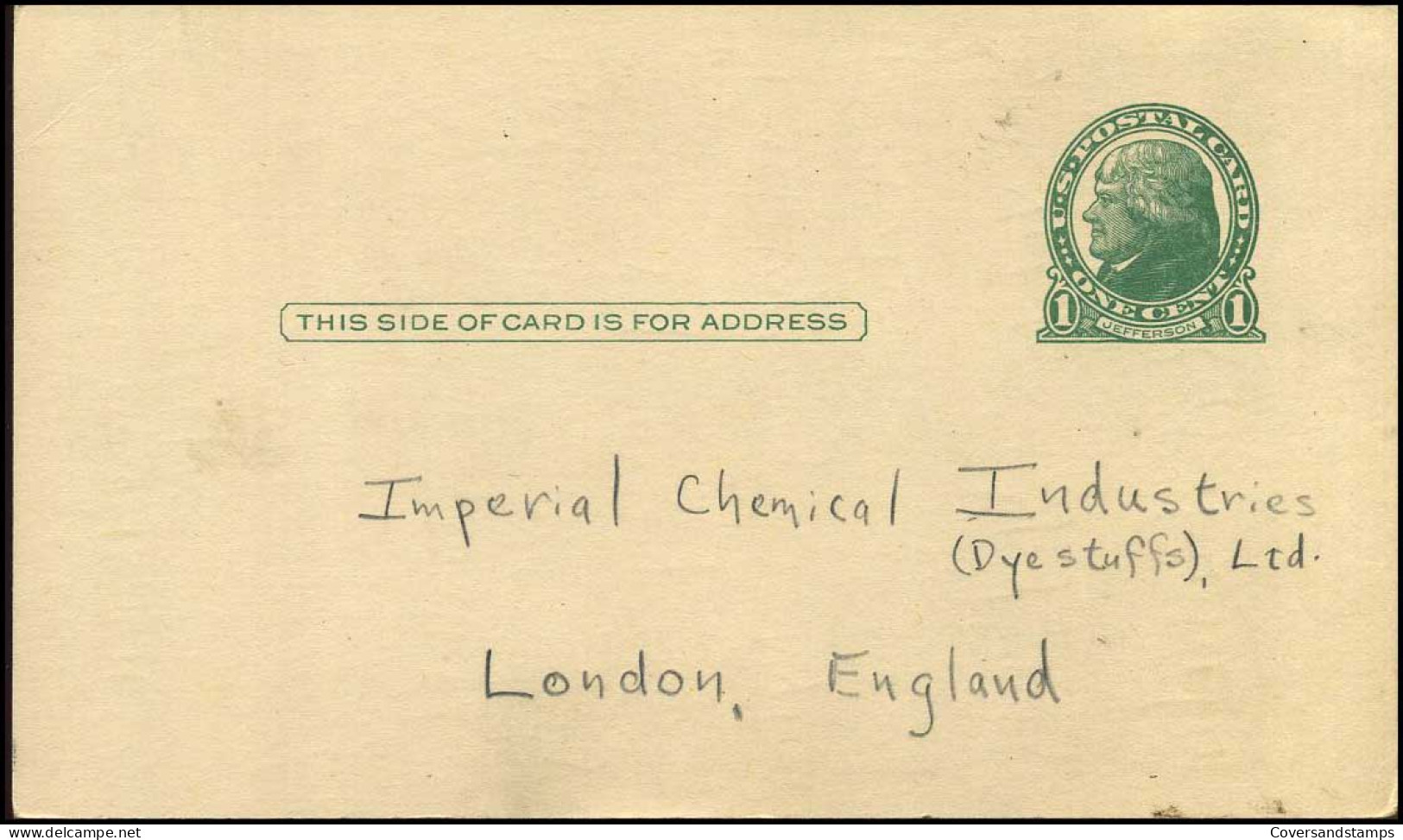 Postal Stationary - From Chicago To London, GB - 1921-40