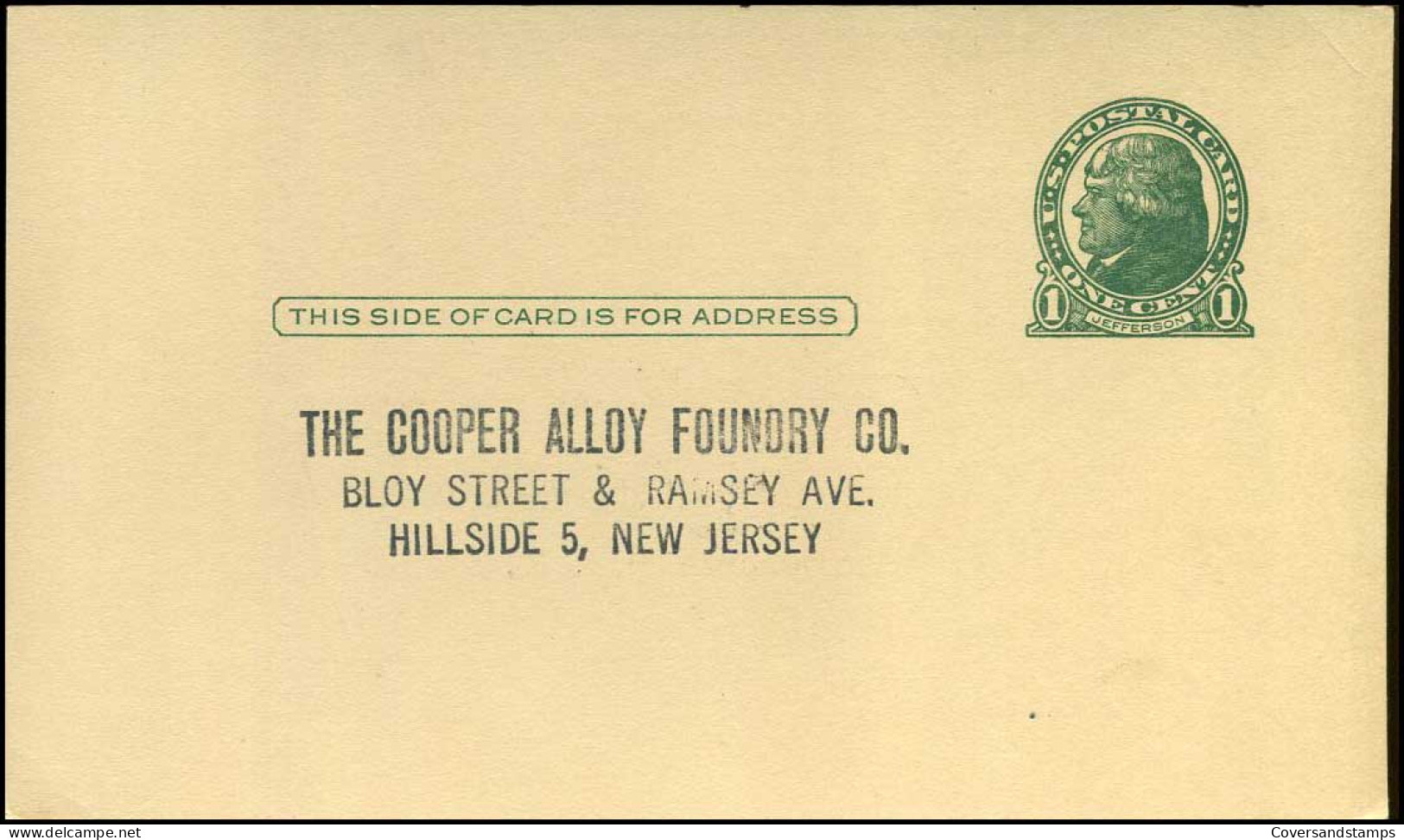Postal Stationary - "The Cooper Alloy Foundry Co" - 1941-60