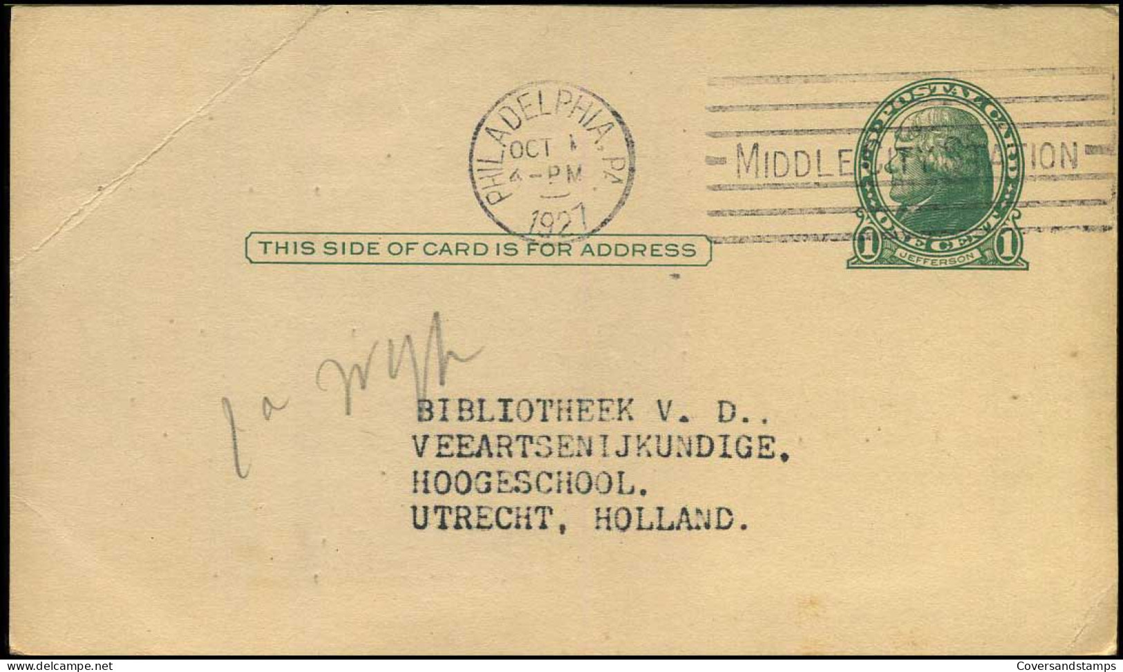 Postal Stationary - From Philadelphia, Pennslyvania - 1941-60