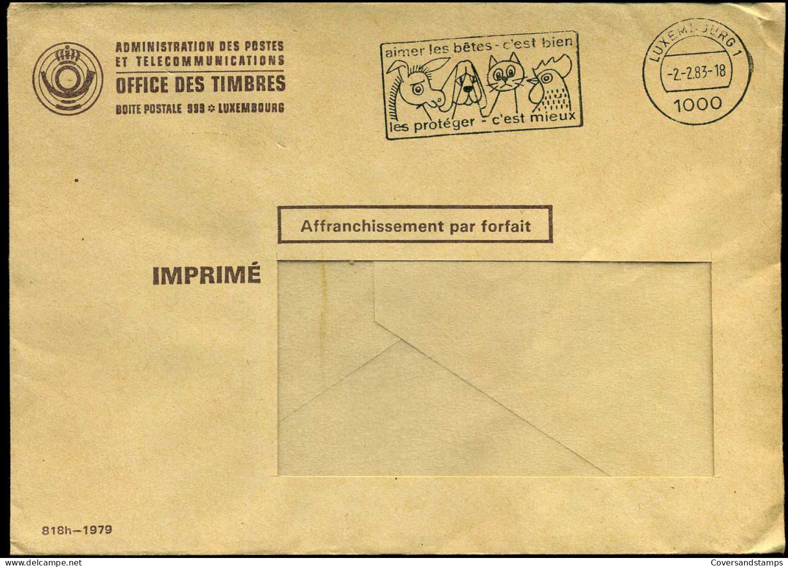 Luxembourg - Cover - " Admnistration Des Postes Et Télécommunications" - Briefe U. Dokumente