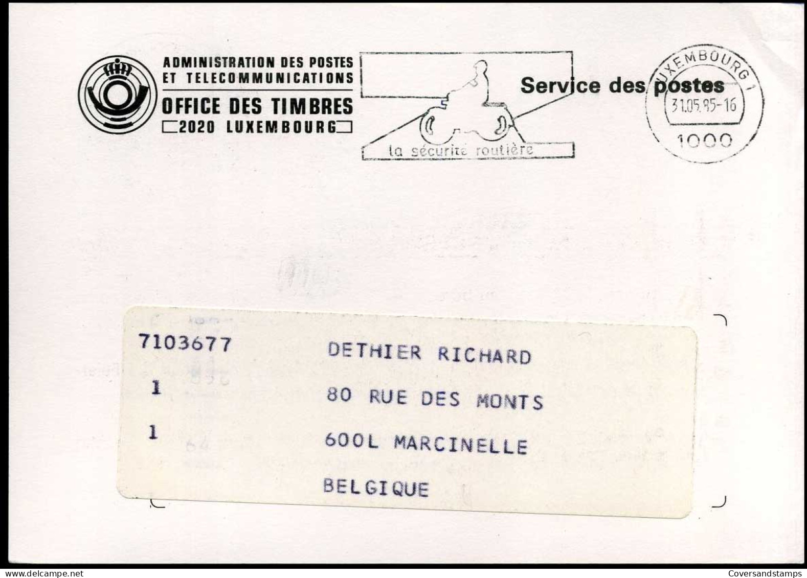Luxembourg - Special Postmark "50th Anniversary Fo The Luxembourg Fencing Federation" - Lettres & Documents
