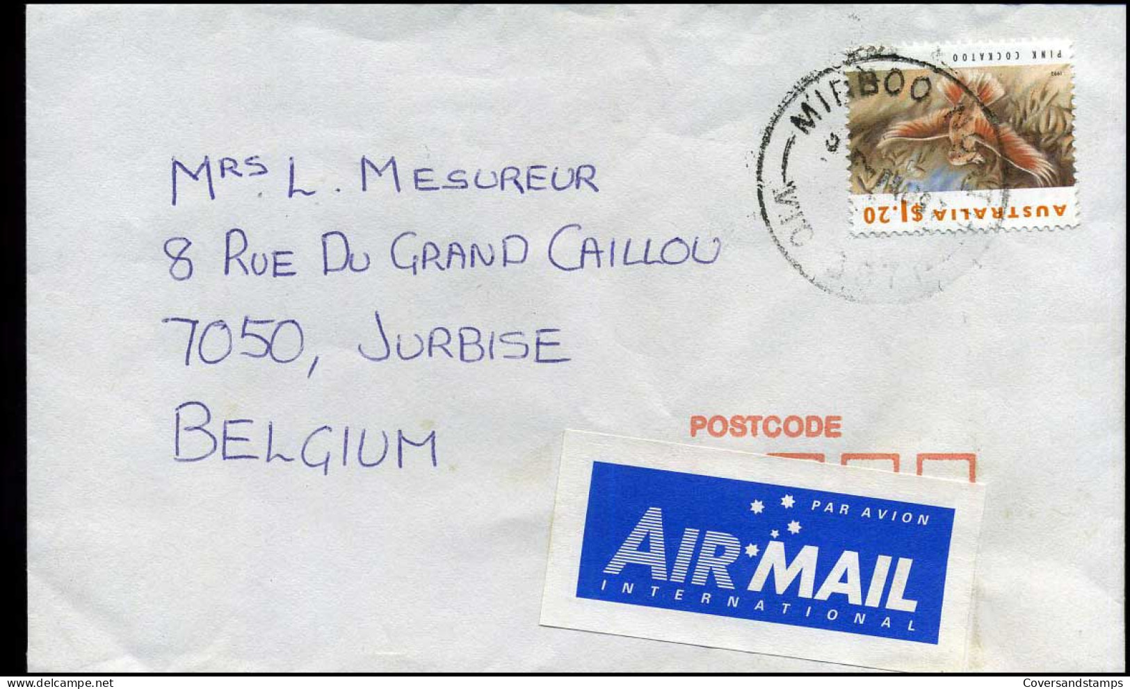 Cover To Jurbise, Belgium - Covers & Documents