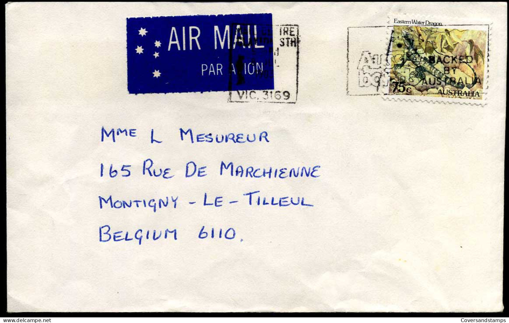 Cover To Montigny-le-Tilleul, Belgium - Brieven En Documenten