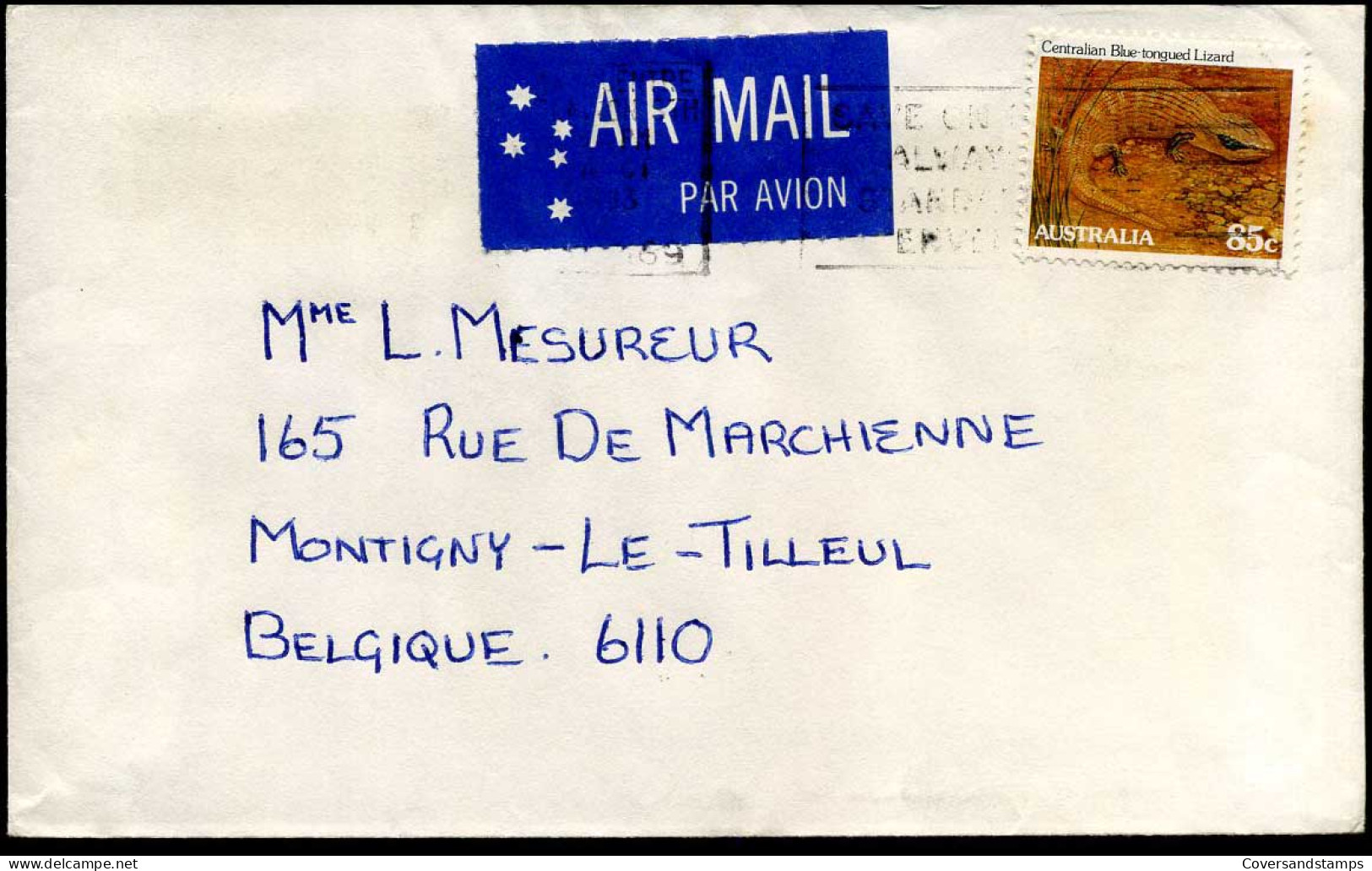 Cover To Montigny-le-Tilleul, Belgium - Cartas & Documentos