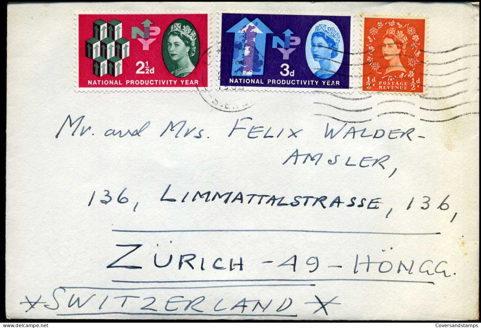 Cover To Zürich, Switzerland - Cartas & Documentos