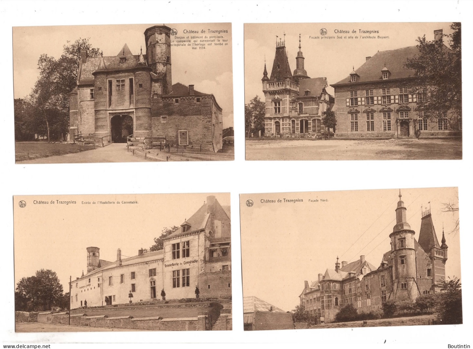 Trazegnies Château Lot De 9 Cartes Postales - Courcelles