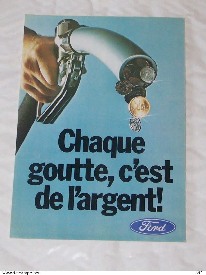 ANCIENNE AFFICHE TRACTEUR FORD, " ECONOMISEZ VOTRE CARBURANT ", AGRICULTURE, MATERIEL AGRICOLE, AGRICULTEUR - Trattori