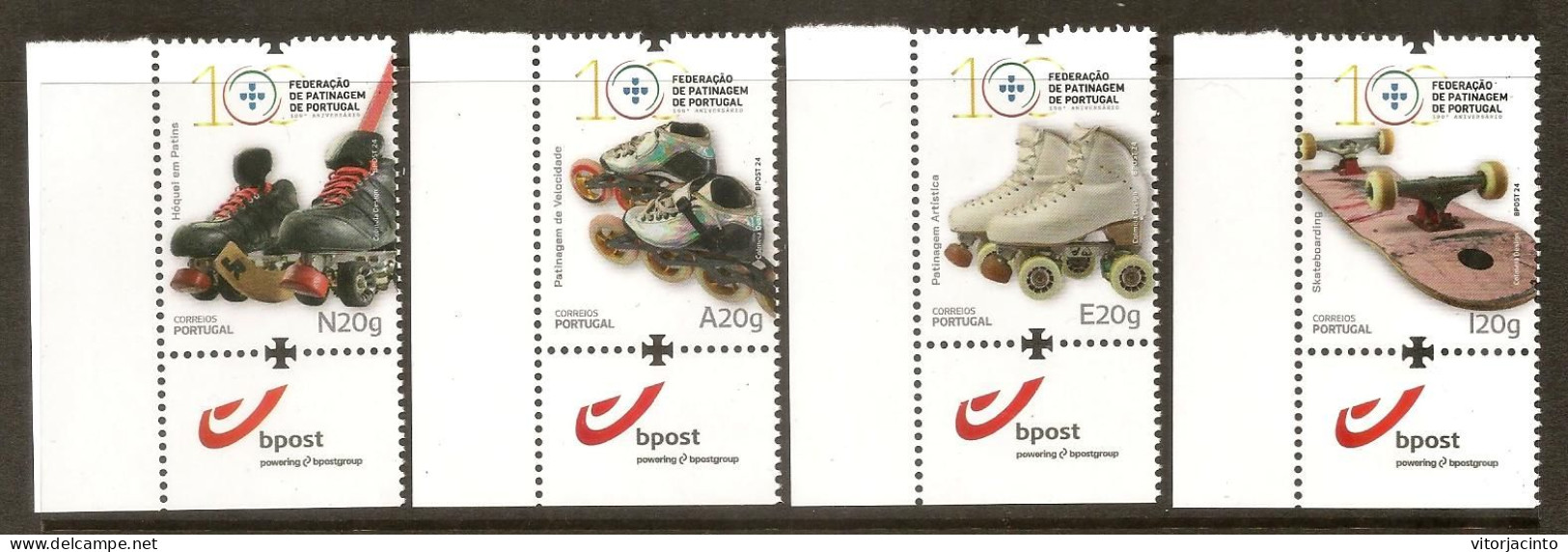 PORTUGAL - Roller Sports Federation Of Portugal - 100 Years - Complete Mint Set - Date Of Issue: 2024-04-08 - Sonstige & Ohne Zuordnung