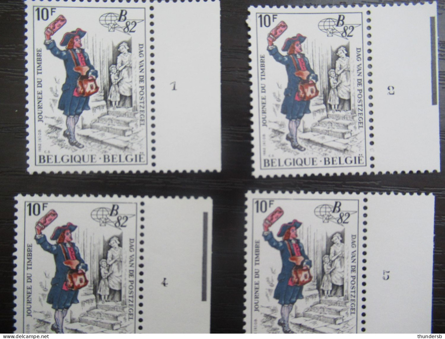 2052 'Dag Van De Postzegel' - Postfris ** - Volledige Set Plaatnummers - 1981-1990