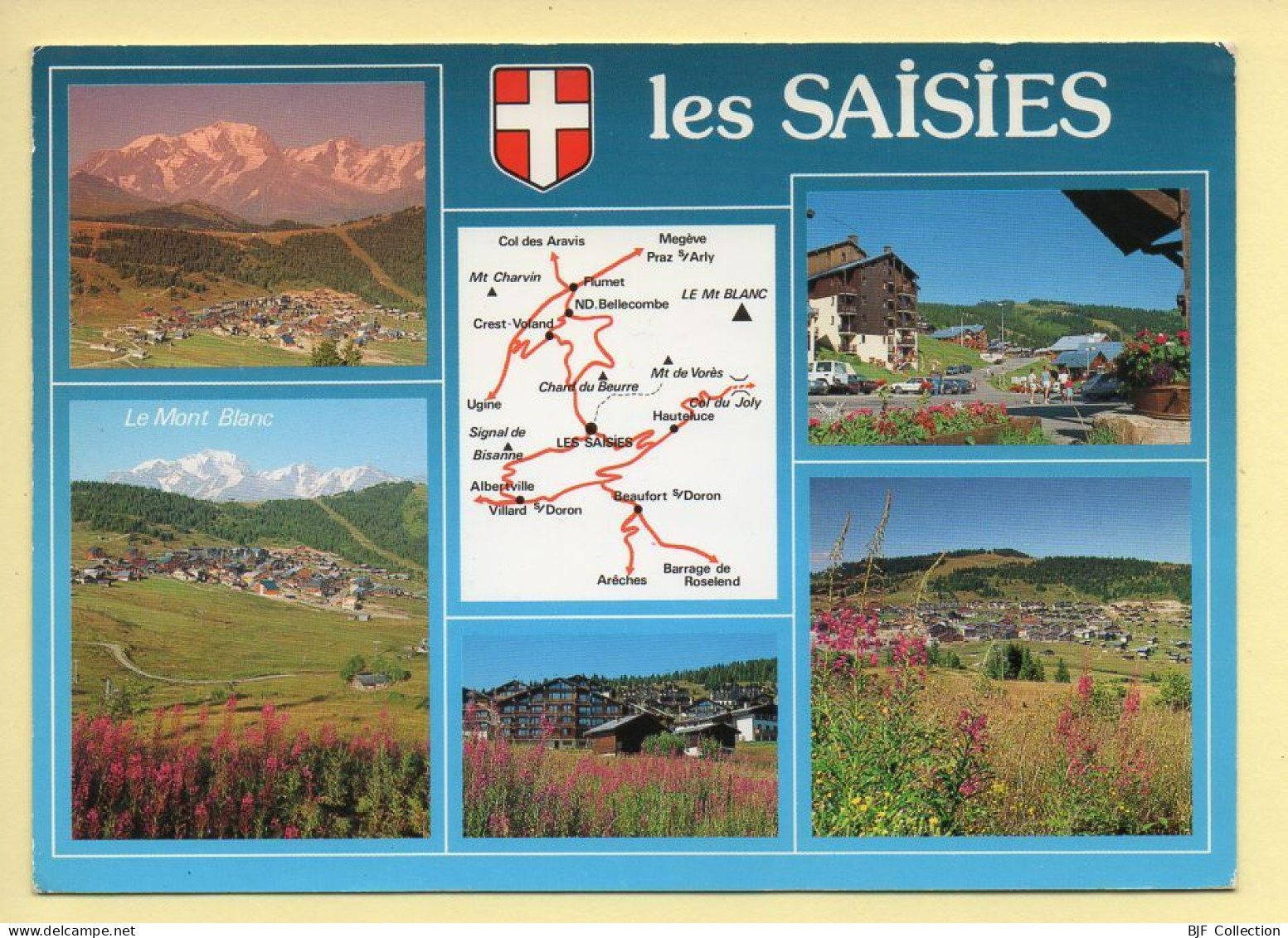73. LES SAISIES – Multivues – Blason – Carte Géographique (voir Scan Recto/verso) - Beaufort