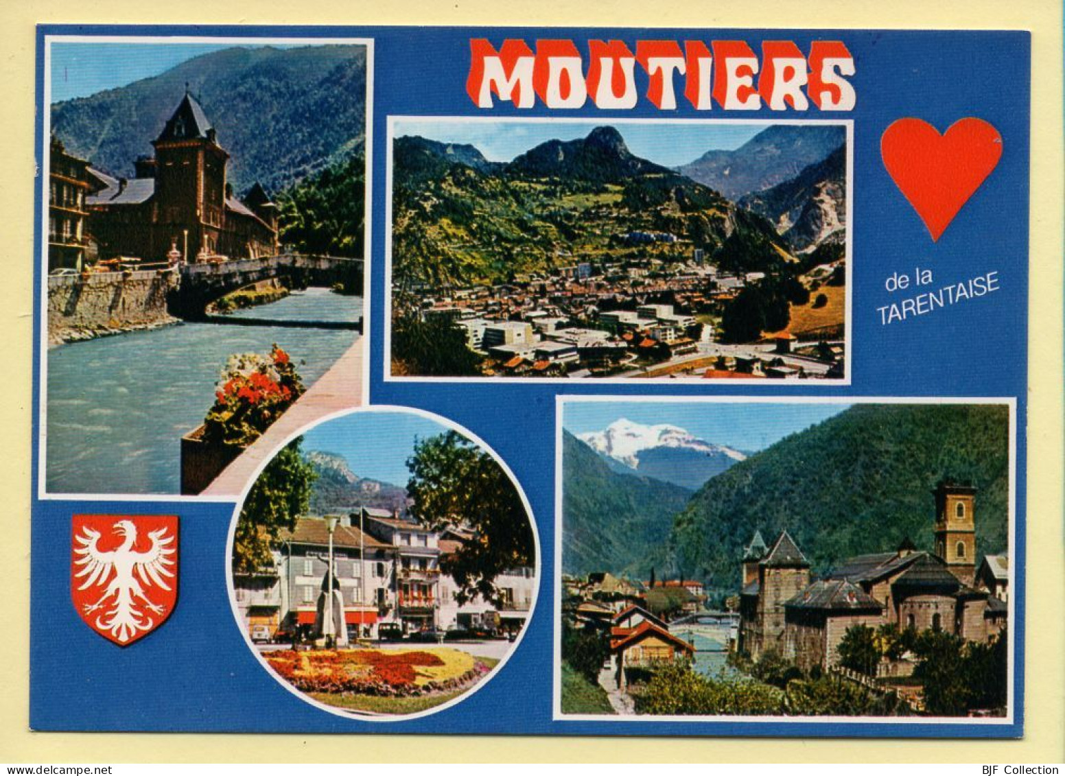 73. MOUTIERS – Multivues / Blason / Cœur De La Tarentaise (voir Scan Recto/verso) - Moutiers