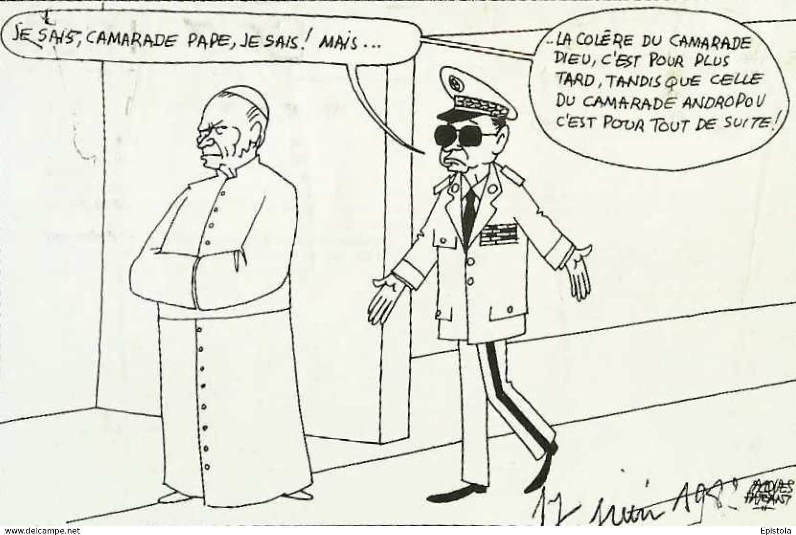 ► Coupure De Presse  Quotidien Le Figaro Jacques Faisant 1983 Pape Camarade Andropov - Desde 1950