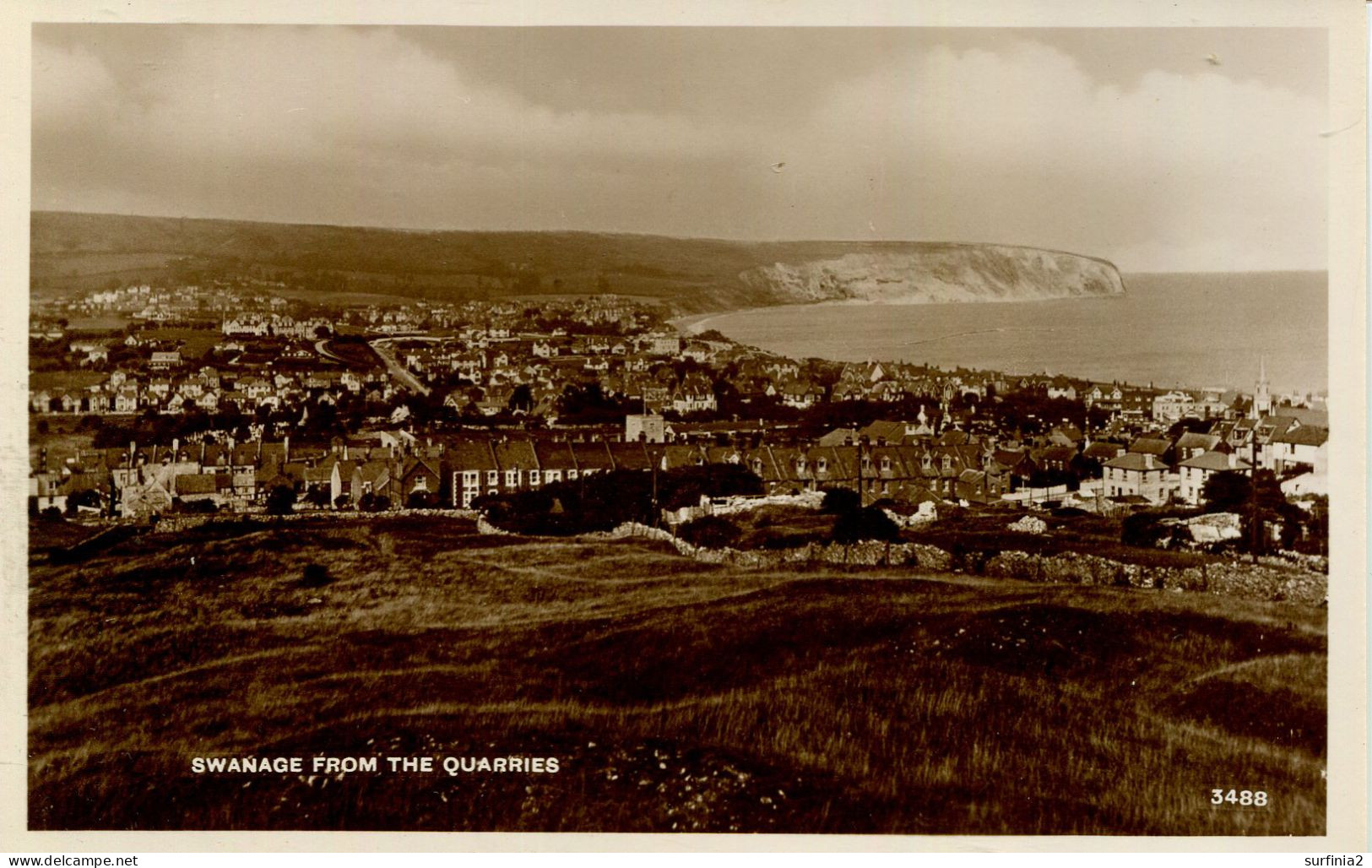 DORSET - SWANAGE FROM THE QUARRIES RP  Do1129 - Swanage