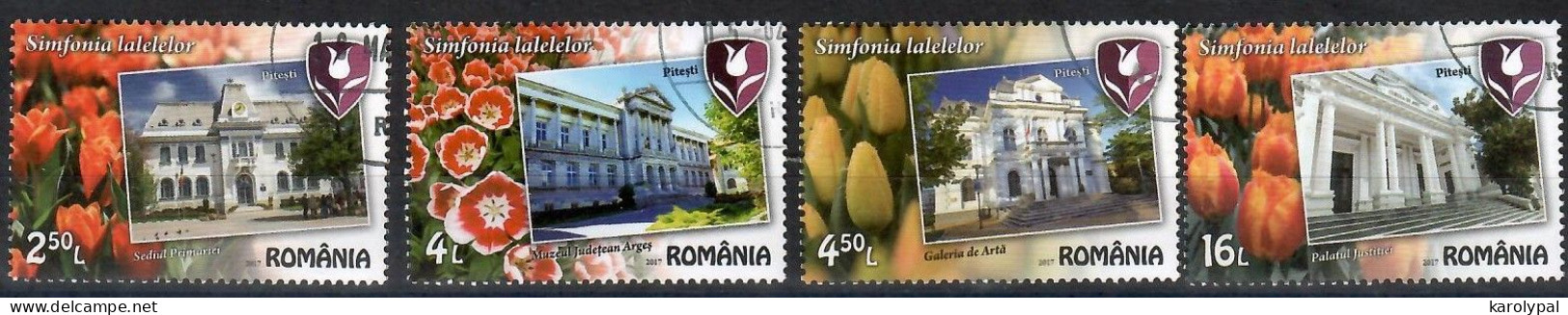 Romania, 2017, USED,          Symphony Of Tulips, Pitești,  Mi. Nr. 7203-6 - Used Stamps