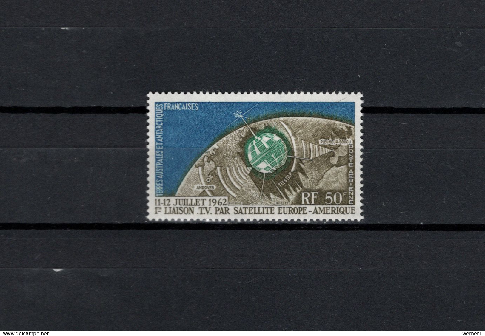 FSAT French Antarctic Territory 1962 Space Telstar Stamp MNH - Oceania