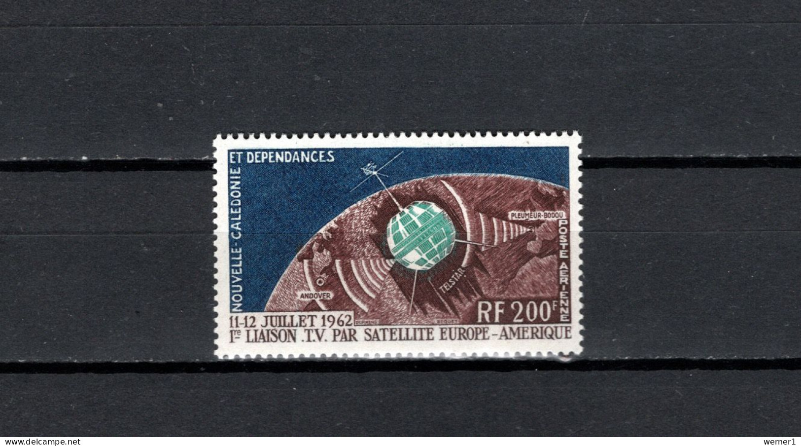 New Caledonia 1962 Space Telstar Stamp MNH - Océanie