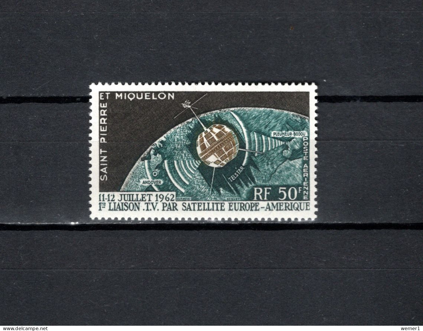 St. Pierre Et Miquelon 1962 Space Telstar Stamp MNH - América Del Norte