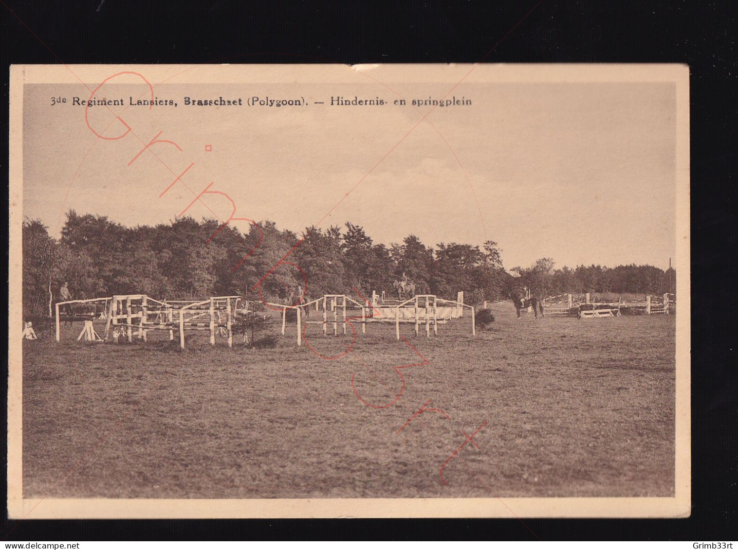 Brasschaet (Polygoon) - 3de Regiment Lansiers - Hindernis- En Springplein - Postkaart - Brasschaat
