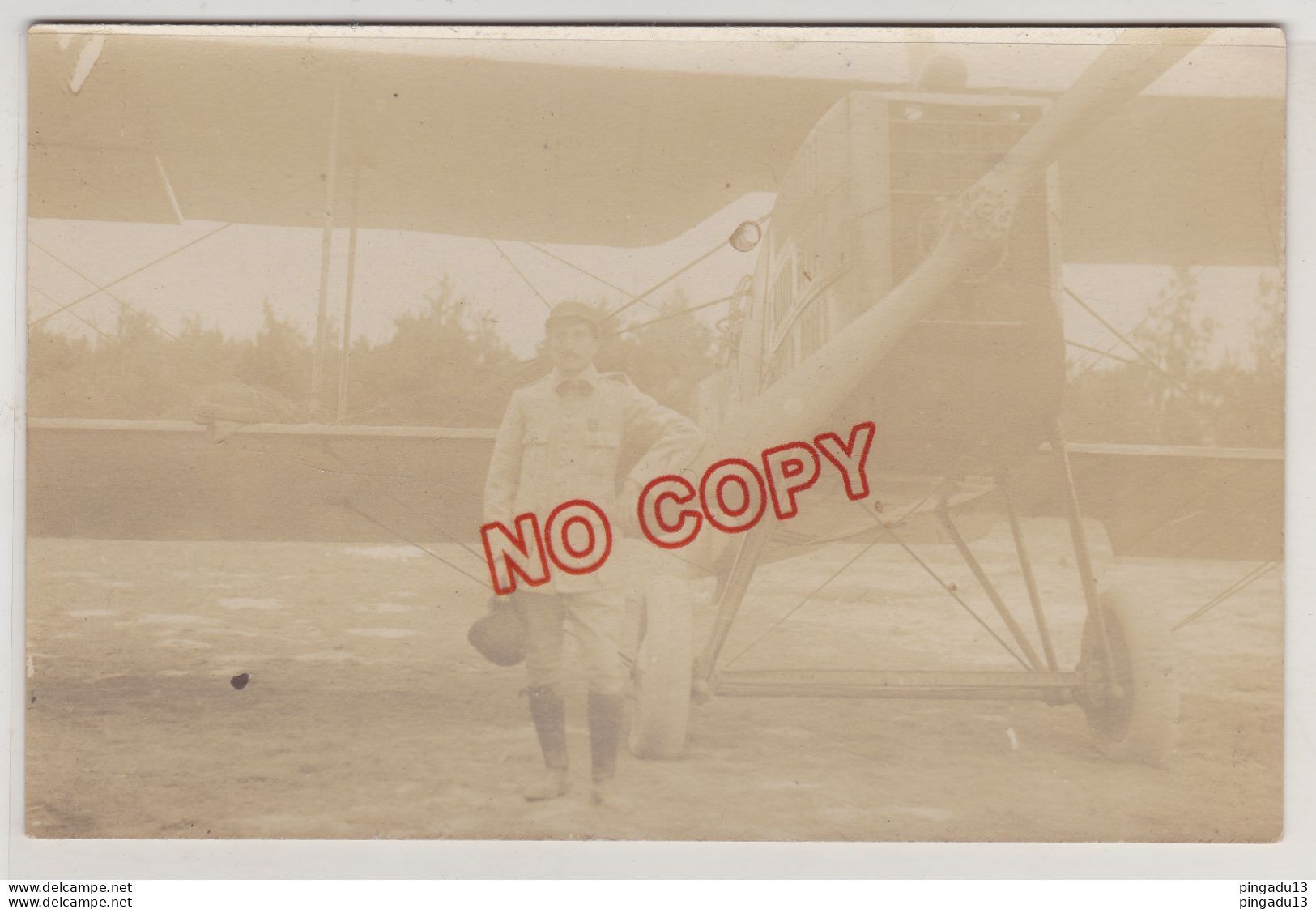 Fixe WW1 Aérodrome La Perthe Aube Carte Photo Avion Bréguet 14 - 1914-1918: 1ère Guerre