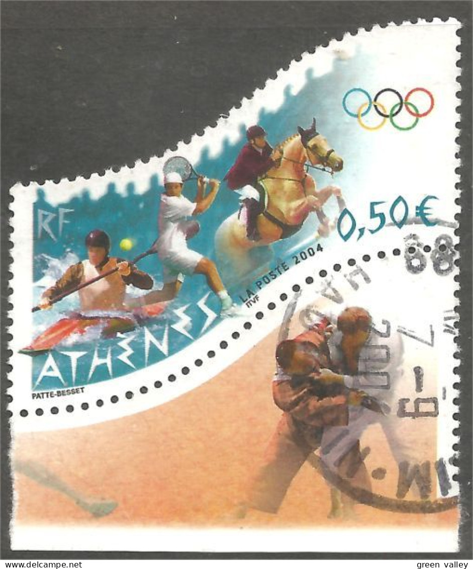 331eu-189 France Olympiques Athènes 2004 Kayak Tennis Horse Jumping Cheval Pferd - Paarden