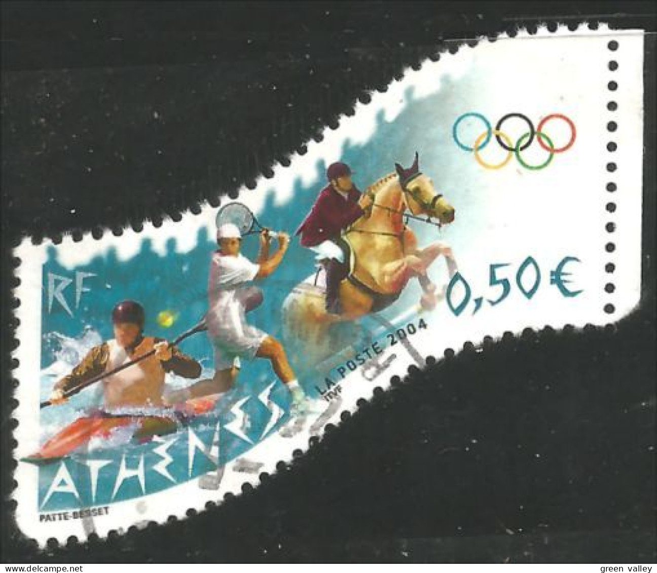 331eu-188 France Olympiques Athènes 2004 Kayak Tennis Horse Jumping Cheval Pferd - Tennis