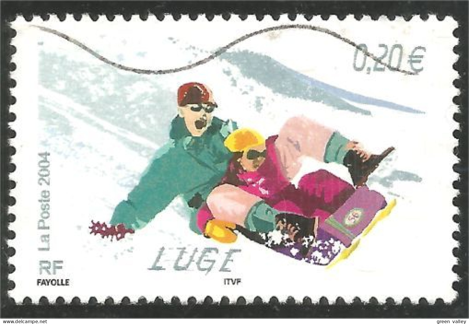 331eu-196 France Luge Sled - Wintersport (Sonstige)