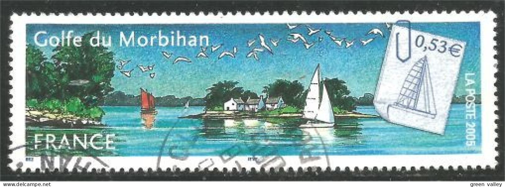 331eu-127 France Golfe Morbihan Voilier Bateau Sailing Boat Schiff - Ships