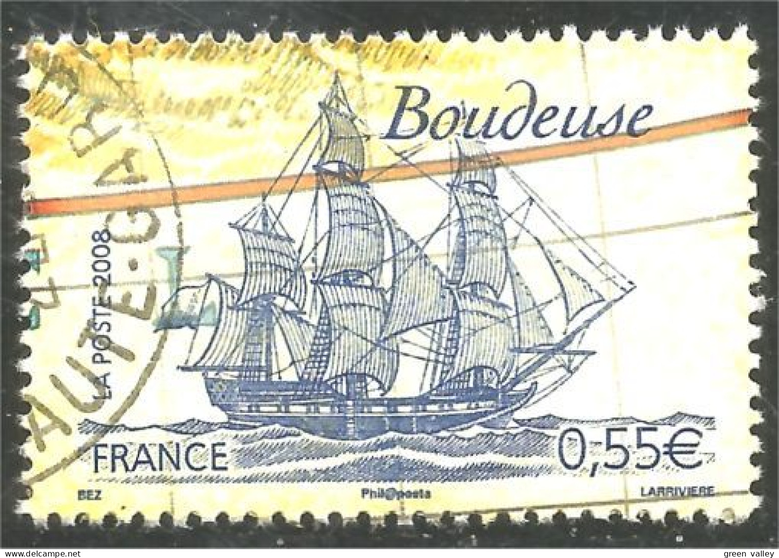 331eu-128 France Bateau Voilier Boudeuse Sailing Boat Schiff - Oblitérés