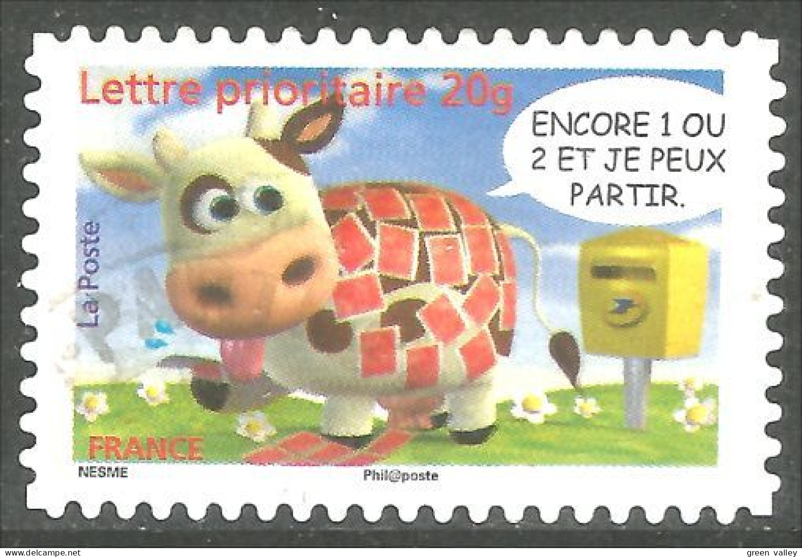 331eu-7 France Vache Cow Kuh Koe Mucca Vacca Vaca Cartoon Dessin Drawing No Gum - Kühe