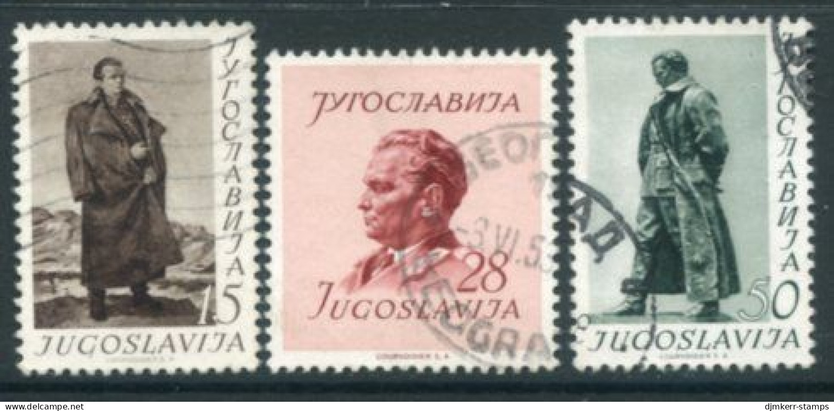 YUGOSLAVIA 1952 60th Birthday Of Tito, Used.  Michel 693-95 - Used Stamps