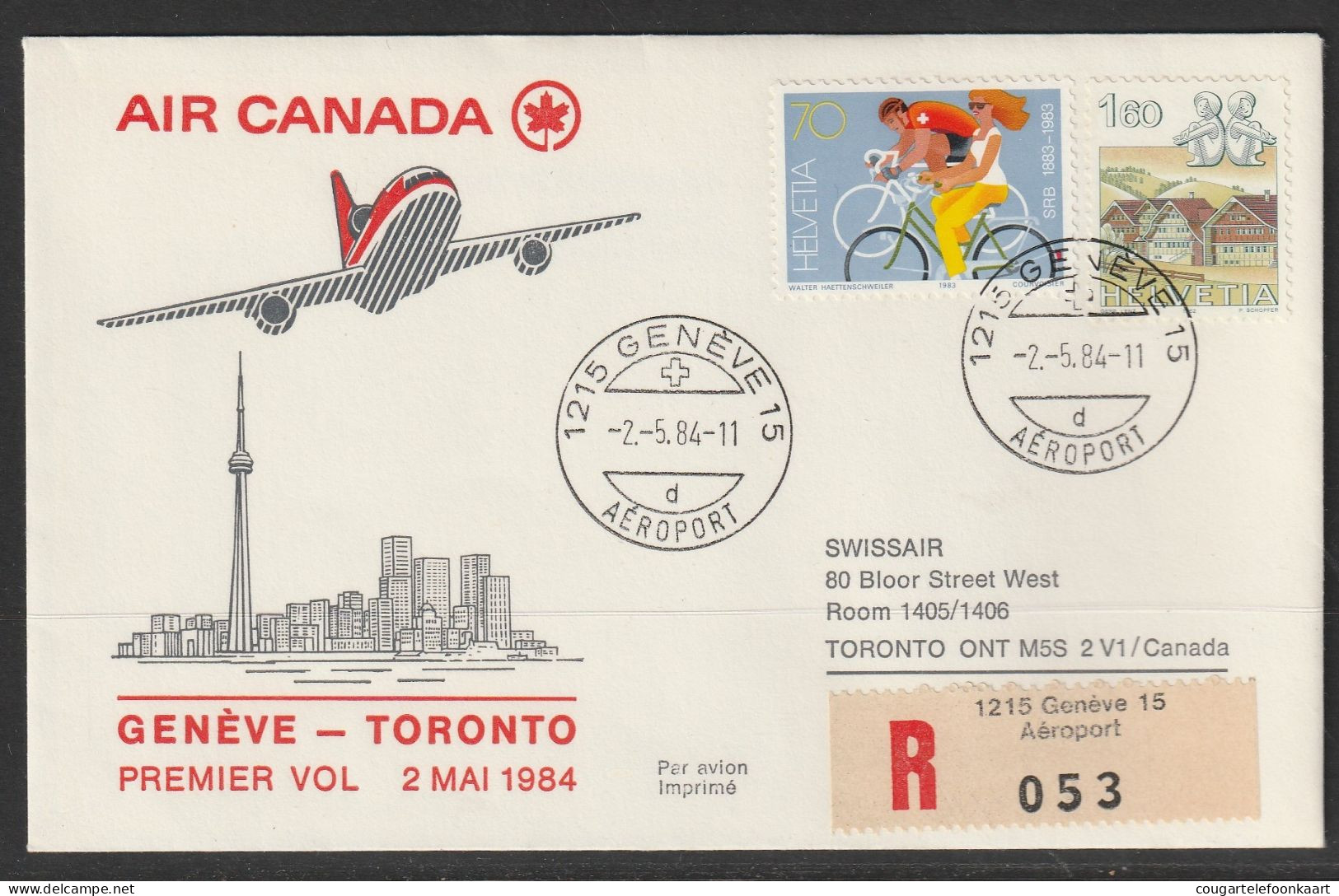 1984, Air Canada, Erstflug, Genf - Toronto Canada - Eerste Vluchten