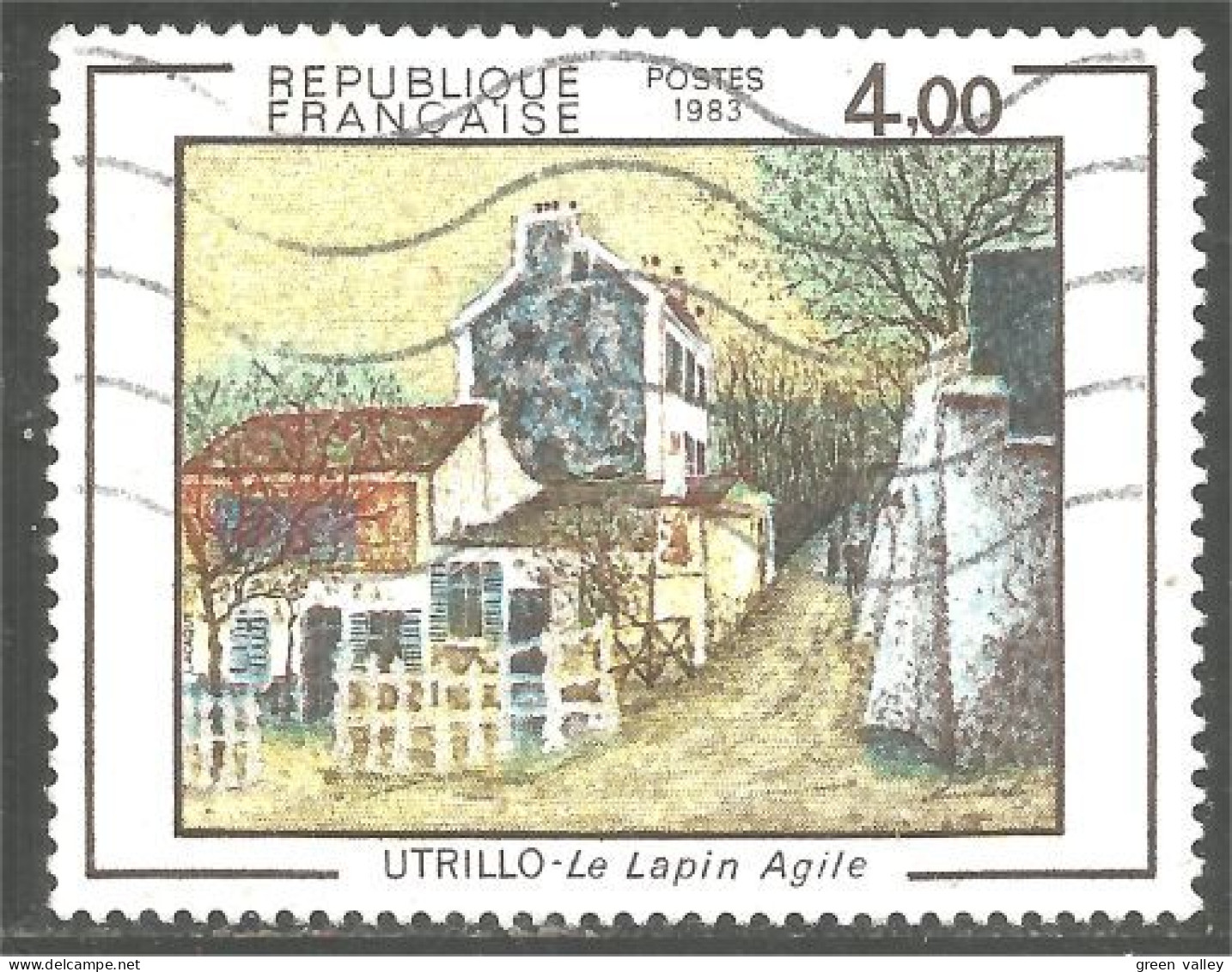 331nf-52 France Tableau Utrillo Lapin Agile Painting - Used Stamps