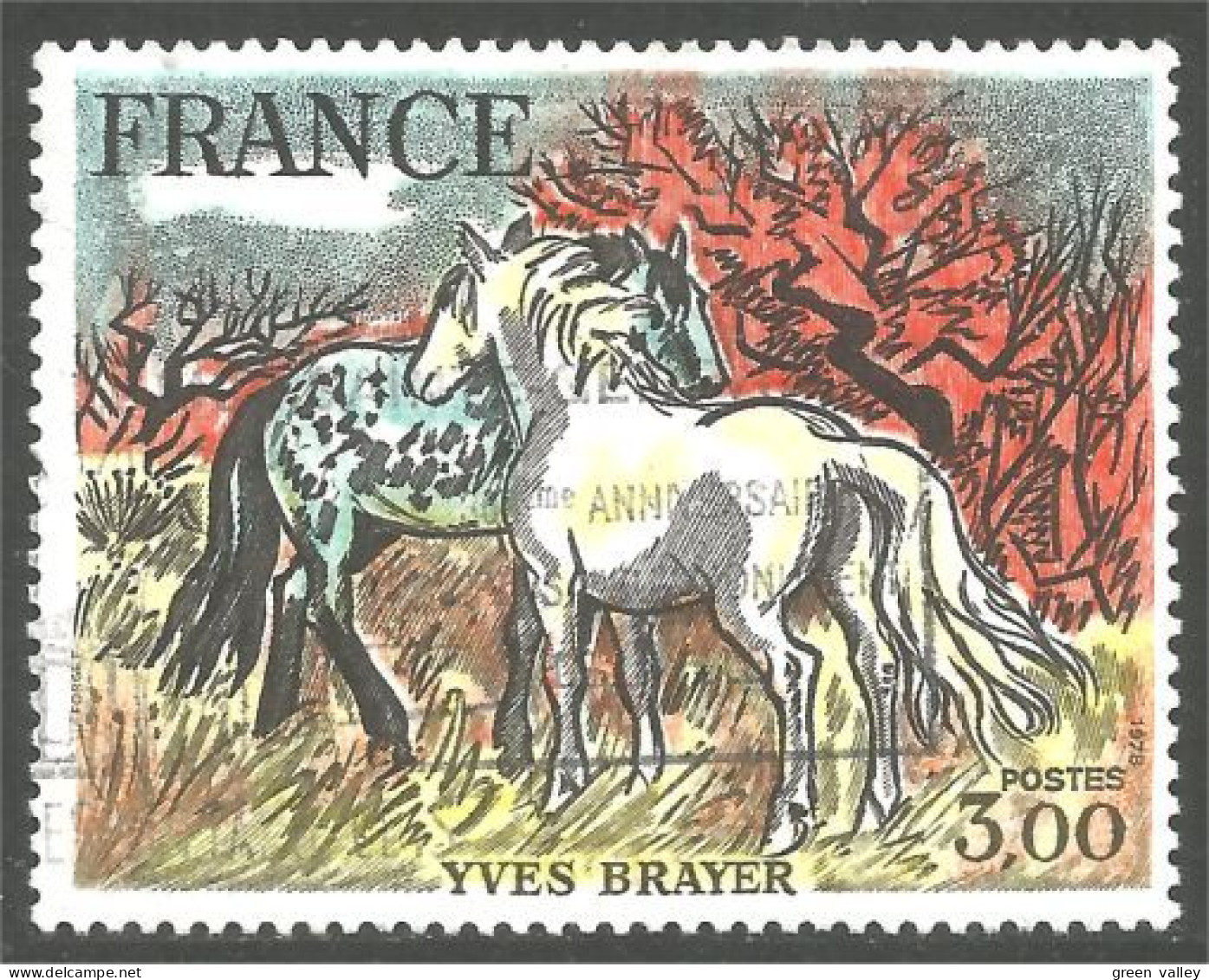 331nf-50 France Tableau Yves Brayer Painting Horse Cheval Pferd Caballo Paard - Chevaux