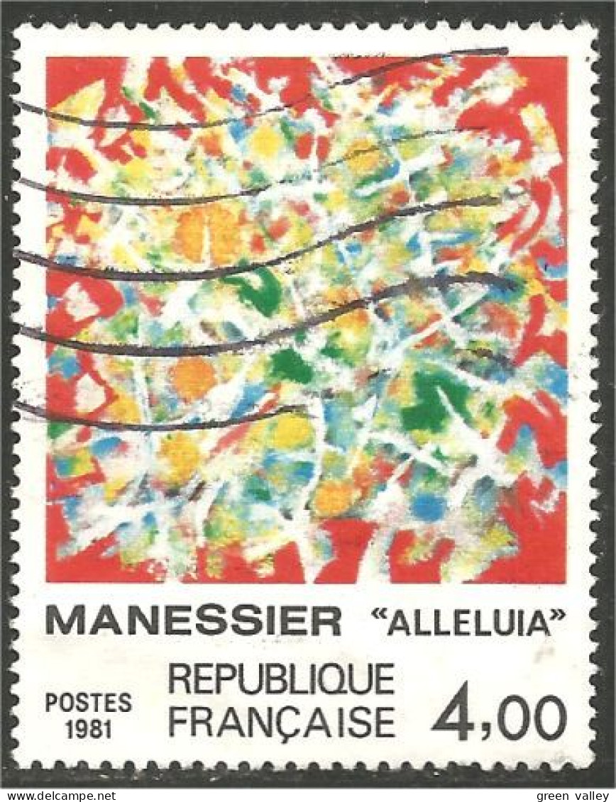 331nf-32 France Tableau Manessier Painting - Used Stamps