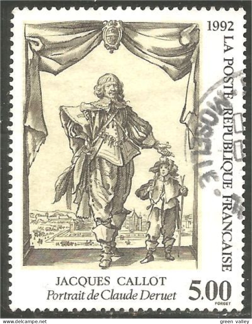 331nf-37 France Gravure Jacques Callot Engraving Claude Deruet - Used Stamps