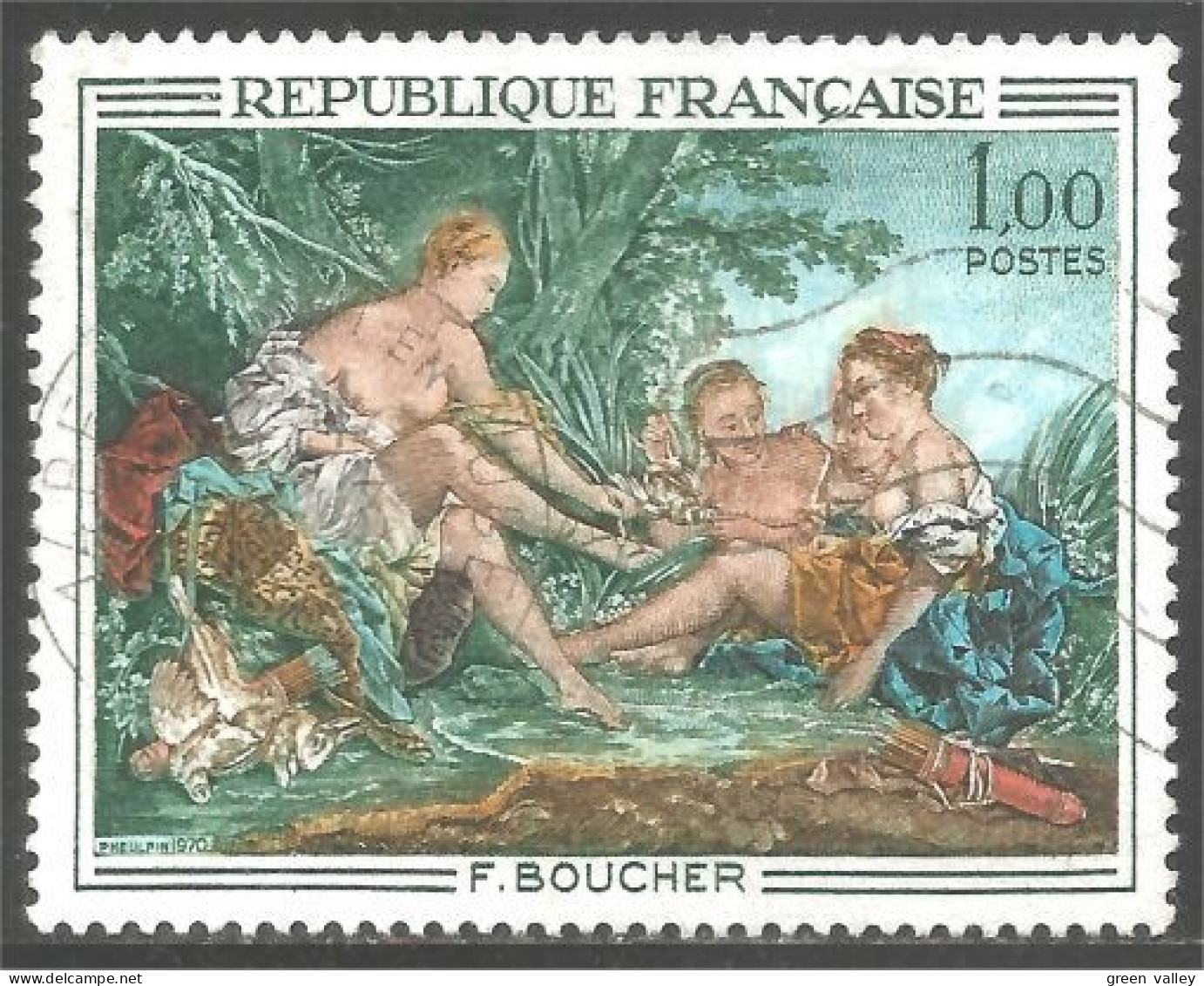 331nf-44 France Tableau Boucher Painting - Used Stamps