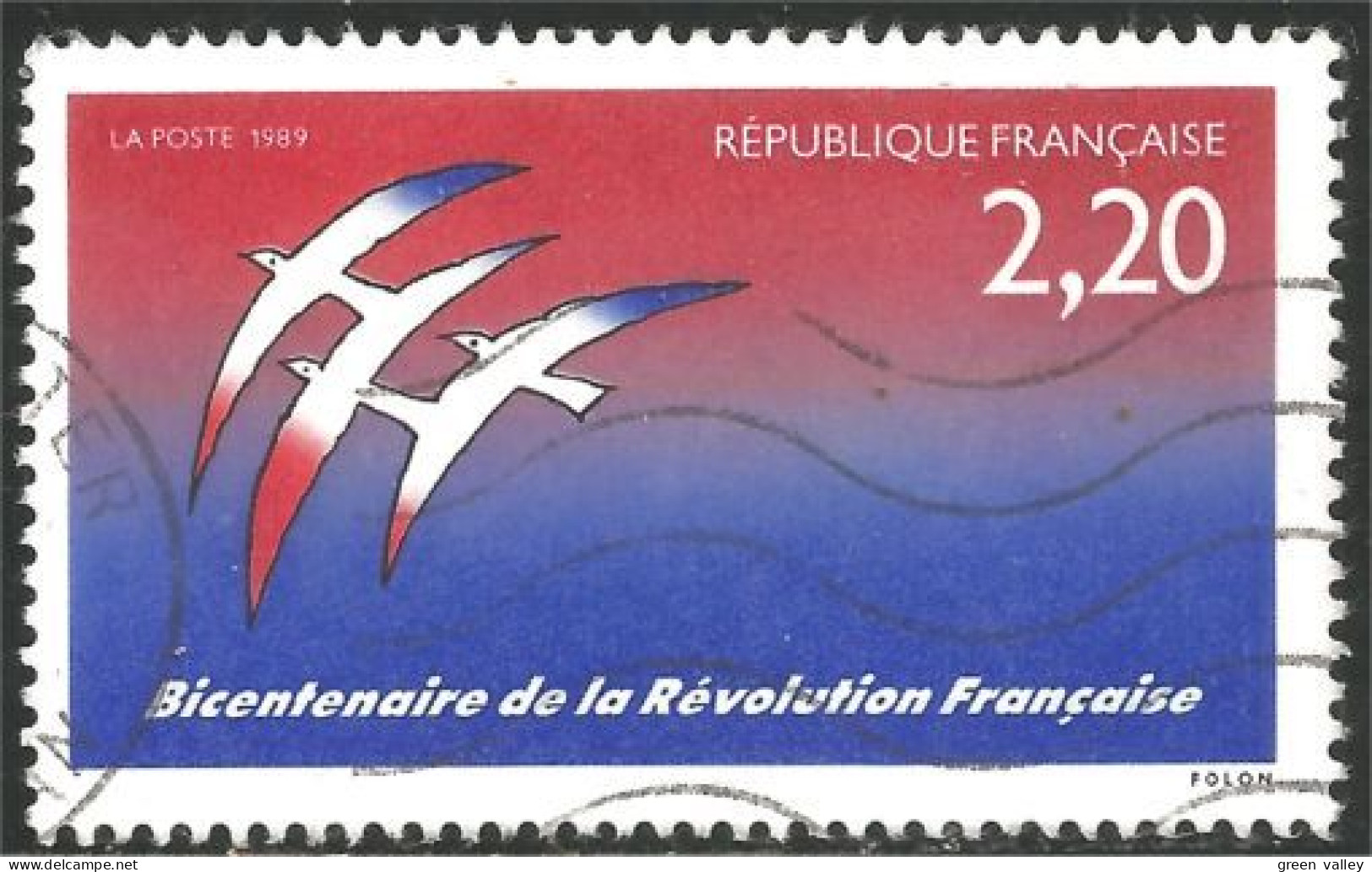 331nf-7 France Bicentenaire Révolution Française Folon - Gebraucht