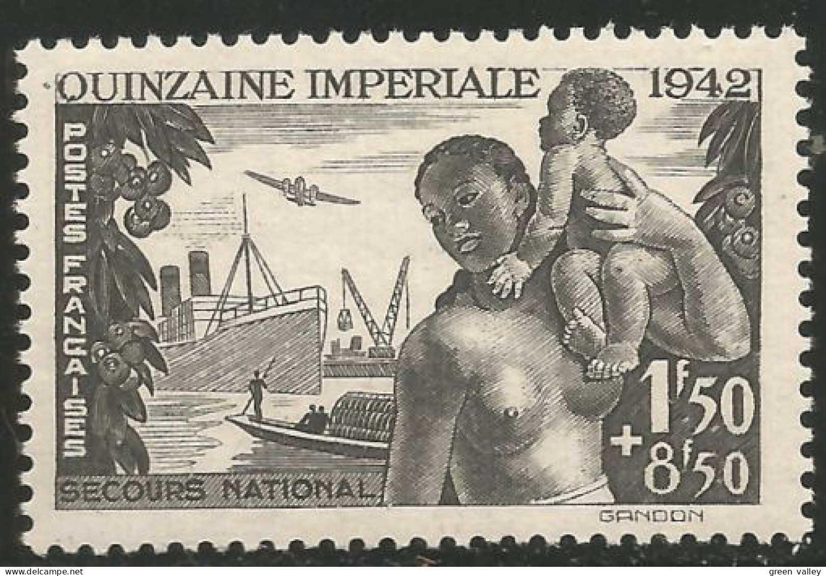 335 France Yv 543 Femme Enfant Nu Nude Woman Child MNH ** Neuf SC (543-1d) - Naakt