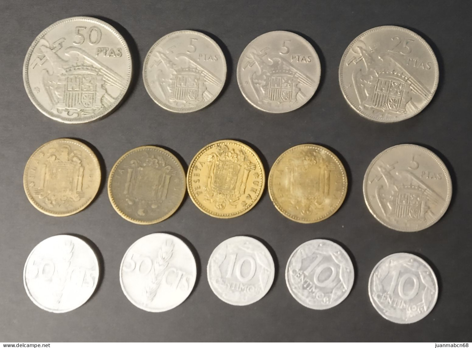 Coleccion De 14 Monedas De Franco (valoradas En 30€) - Sonstige & Ohne Zuordnung