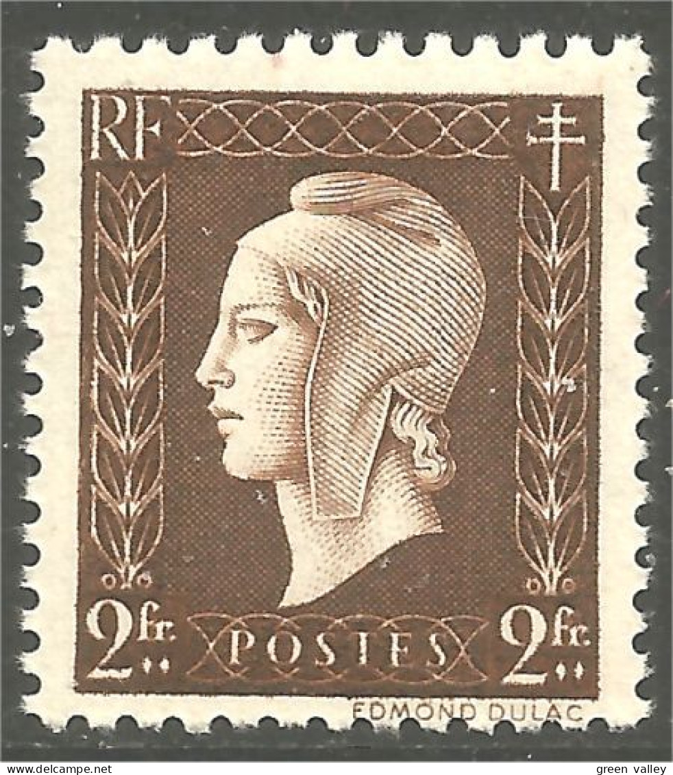 336 France Yv 692 Londres Marianne De Dulac 2 Fr MNH ** Neuf SC (692-1b) - 1944-45 Marianne (Dulac)