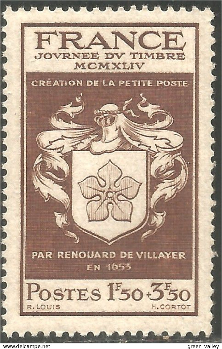 336 France Yv 668 Ecusson Armoiries Coat Arms Renouard De Villayer MNH ** Neuf SC (668-1d) - Timbres