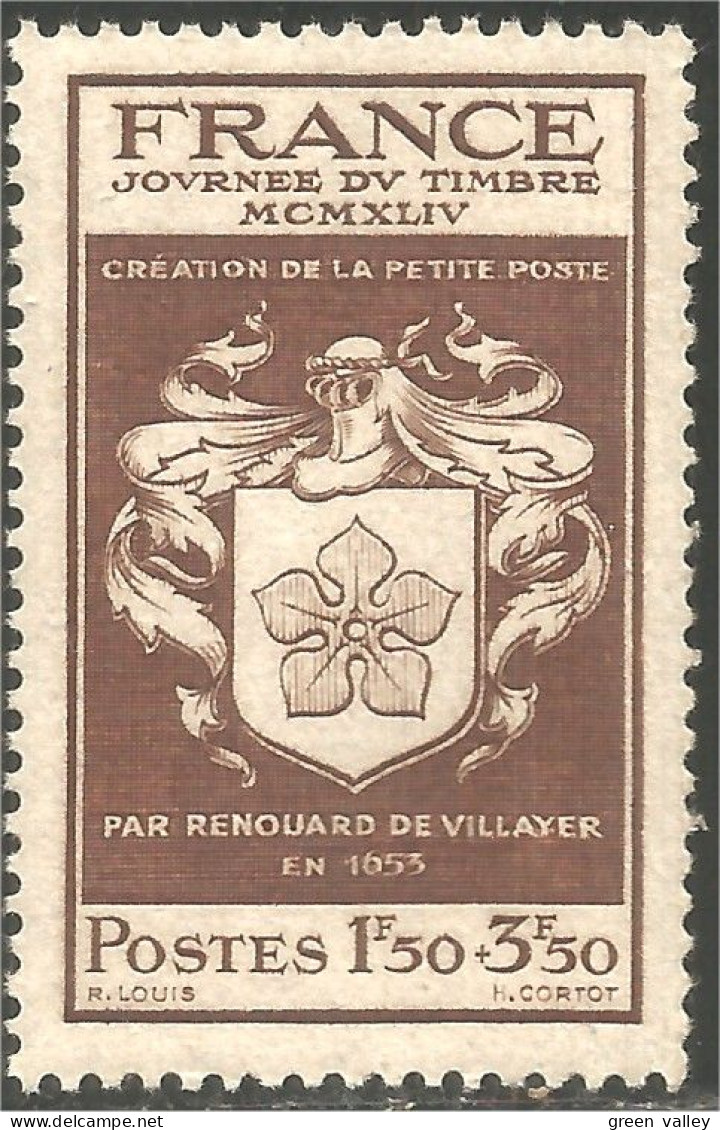 336 France Yv 668 Ecusson Armoiries Coat Arms Renouard De Villayer MNH ** Neuf SC (668-1d) - Stamps
